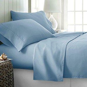 Elite Comfort 6 Piece Super Soft Queen Light Blue